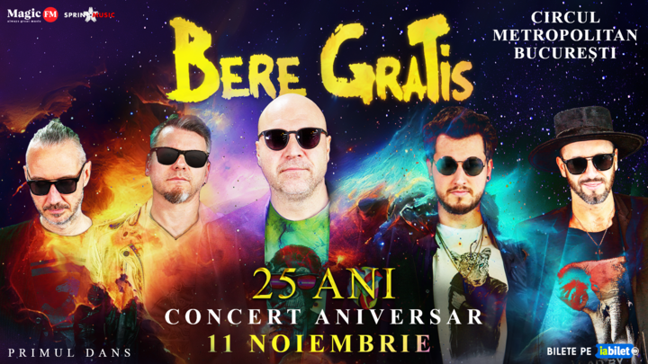 Concert aniversar Bere Gratis, în noiembrie