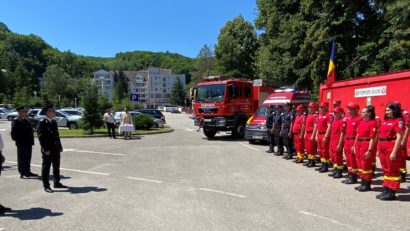 Echipaj de prim ajutor, pe durata verii în stațiunea Geoagiu Băi