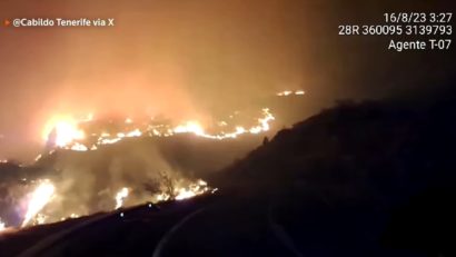 Evacuări după izbucnirea unui incendiu într-un parc naţional din Tenerife | VIDEO