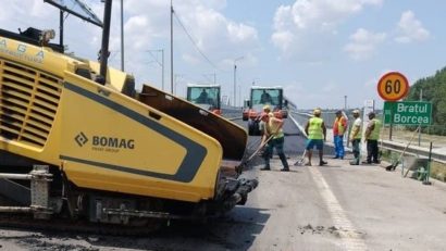 Se reiau lucrările la Podul de la Fetești, de pe Autostrada Soarelui