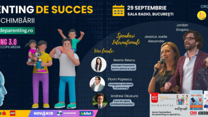 Jordan Shapiro și Michele Hutchison, invitați la Conferința de Parenting 3.0, cel mai mare eveniment de parenting din România