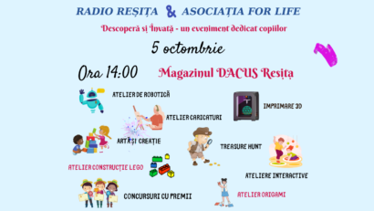 Descoperă și Învață cu Radio România Reșița și Asociația For Life, eveniment dedicat Zilei Educației