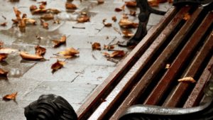 toamna, ploaie, banca - foto - pexels