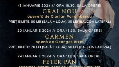 Spectacolele lunii ianuarie la Opera Brașov