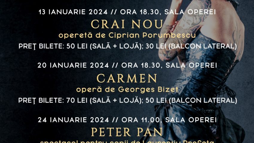 Spectacolele lunii ianuarie la Opera Brașov
