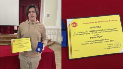 SIGHET: Elev olimpic la chimie, recompensat cu medalia „Petru Poni”