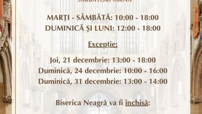 BRAȘOV: Biserica Neagră a anunțat programul de sărbători
