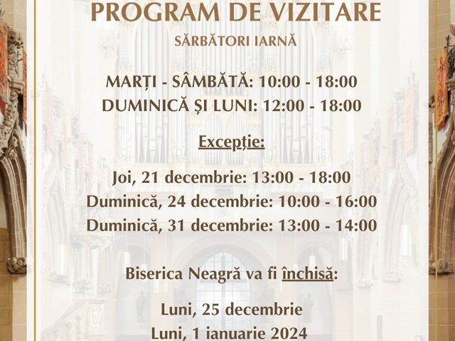 BRAȘOV: Biserica Neagră a anunțat programul de sărbători