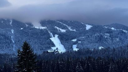 Vreme de iarnă și condiții bune pentru practicarea sporturilor de iarnă, în Poiana Brașov