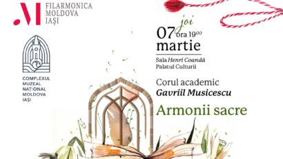 „Armonii sacre”, joi, la Palatul Culturii din Iași