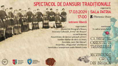 Spectacol de dansuri tradiționale, duminică, la Brașov