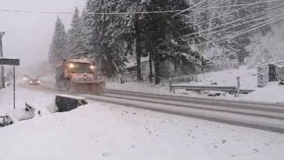 Trafic în condiții de iarnă pe mai multe drumuri din țară!