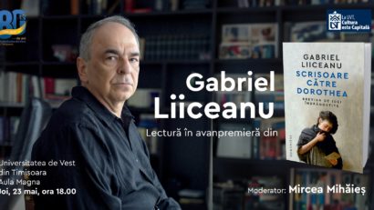 Lectură în avanpremieră cu Gabriel Liiceanu la aniversarea UVT