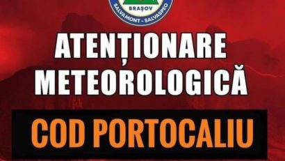 Cod portocaliu de vreme severă, pentru regiunile de munte