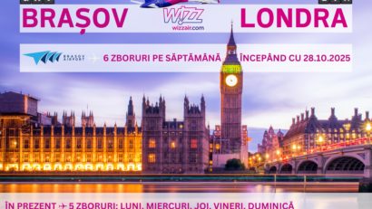 Mai multe zboruri către Londra, de la Brașov, din octombrie