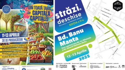Piață volantă de Florii în fața sediului Primăriei Sectorului 1 și „Street Food Festival” pe bulevardul Kiseleff