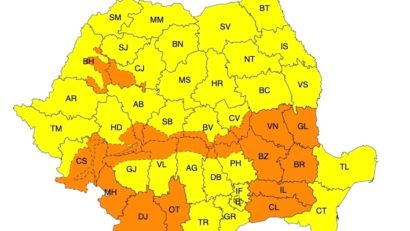 ANM: Cod portocaliu de viscol și vreme deosebit de rece, până la finalul săptămânii
