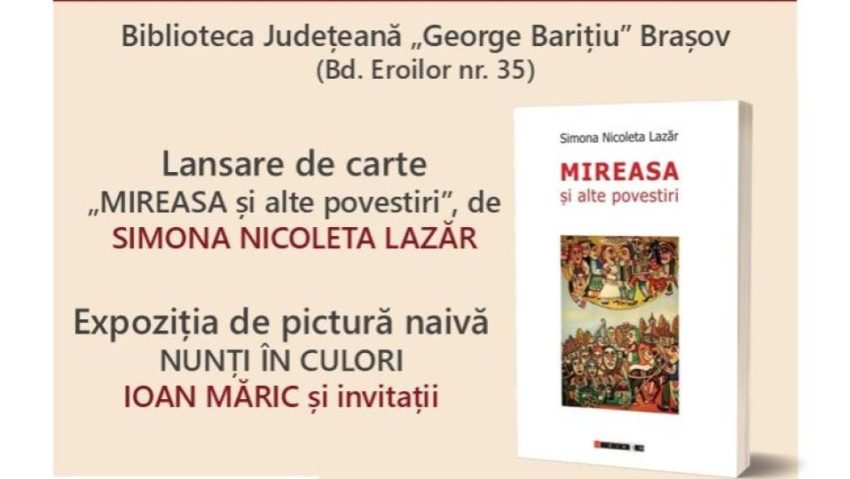Lansare de carte și expoziție de pictură, la Biblioteca Județeană Brașov Lansare de carte și expoziție de pictură, la Biblioteca Județeană Brașov