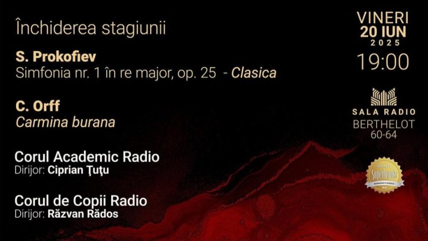 Carmina Burana închide stagiunea la Sala Radio Carmina Burana închide stagiunea la Sala Radio