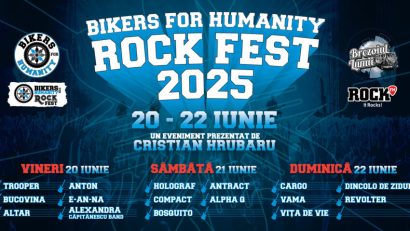 Rock și fapte bune la Brezoi: revine Bikers for Humanity Rock Fest