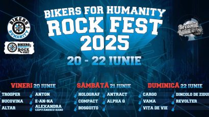 Rock și fapte bune la Brezoi: revine Bikers for Humanity Rock Fest