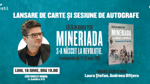 BUCUREȘTI: Cătălin Ranco Pițu lansează “Mineriada s-a născut la Revoluție”