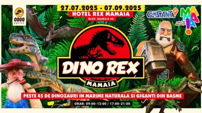 Stațiunea Mamaia găzduiește, în premieră, expoziția „Dino Rex”