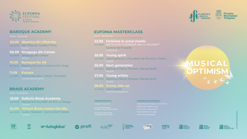 TIMIȘOARA: Eufonia Festival, la a 8-a ediție