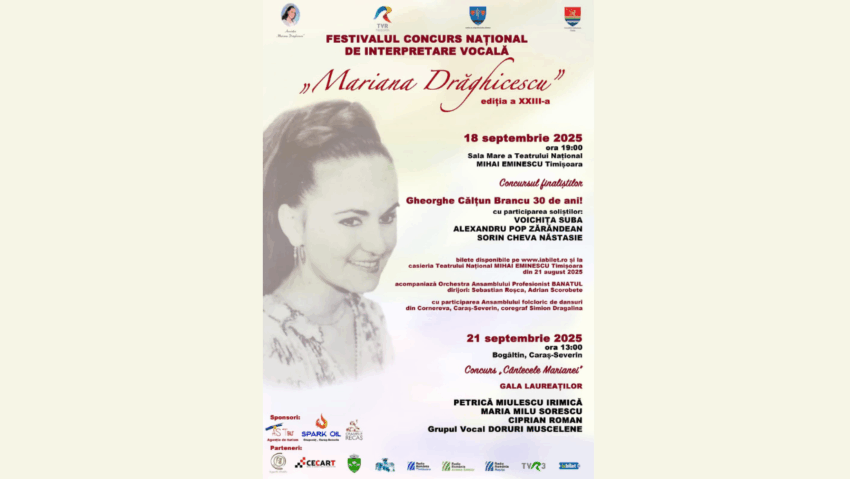 Festivalul Național Concurs „Mariana Drăghicescu”, la Timișoara și Cornereva Festivalul Național Concurs „Mariana Drăghicescu”, la Timișoara și Cornereva