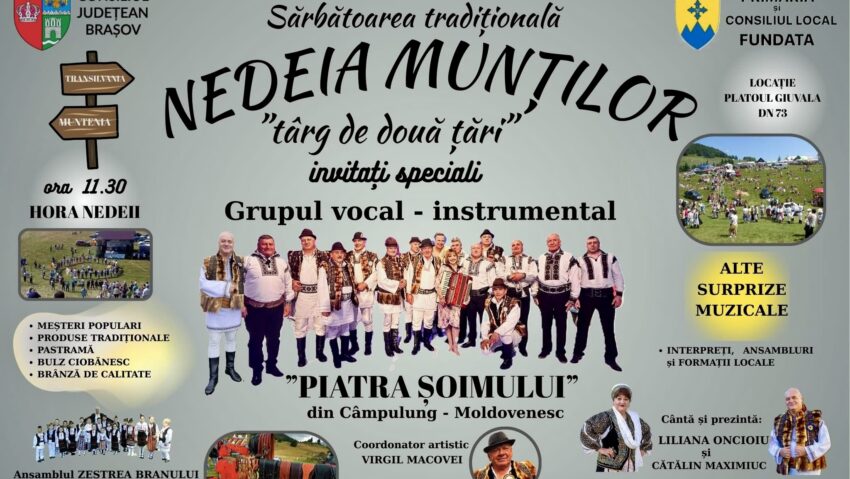 Sărbătoarea tradițională ”Nedeia Munţilor”, în acest weekend, la Fundata Sărbătoarea tradițională ”Nedeia Munţilor”, în acest weekend, la Fundata