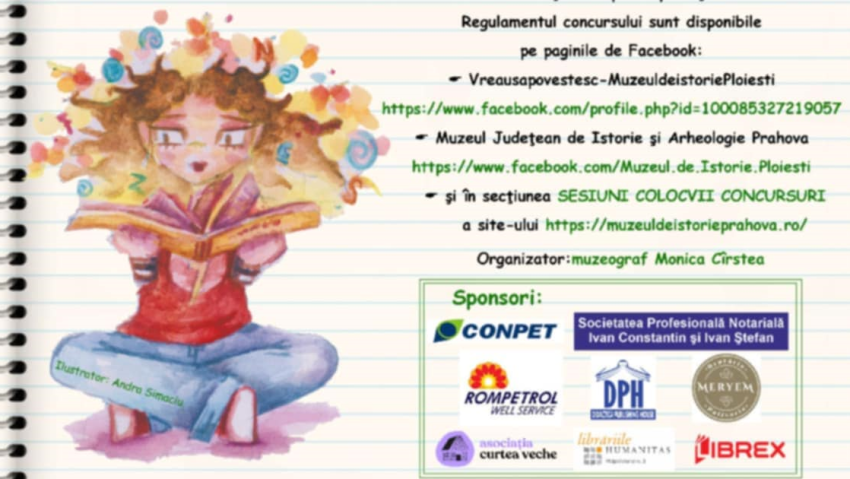 Muzeul de Istorie Prahova lansează ediția a V-a a concursului „Vreau să povestesc” Muzeul de Istorie Prahova lansează ediția a V-a a concursului „Vreau să povestesc”