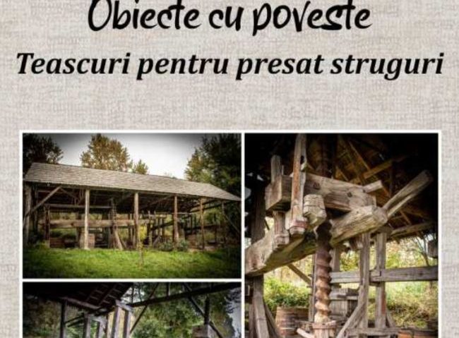 MARAMUREȘ: Teascurile de presat struguri pentru vin, prezentate publicului într-o expoziție