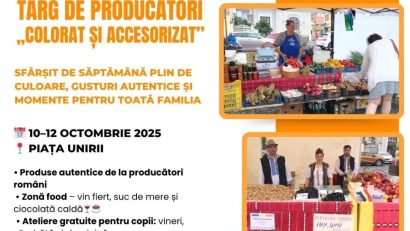 Brașov: Târg de producători „Colorat și accesorizat”, în Piața Unirii