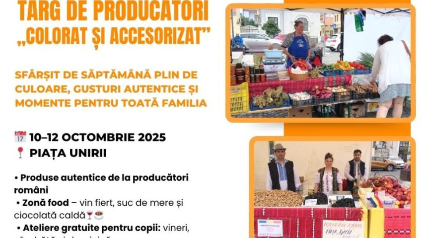Brașov: Târg de producători „Colorat și accesorizat”, în Piața Unirii Brașov: Târg de producători „Colorat și accesorizat”, în Piața Unirii