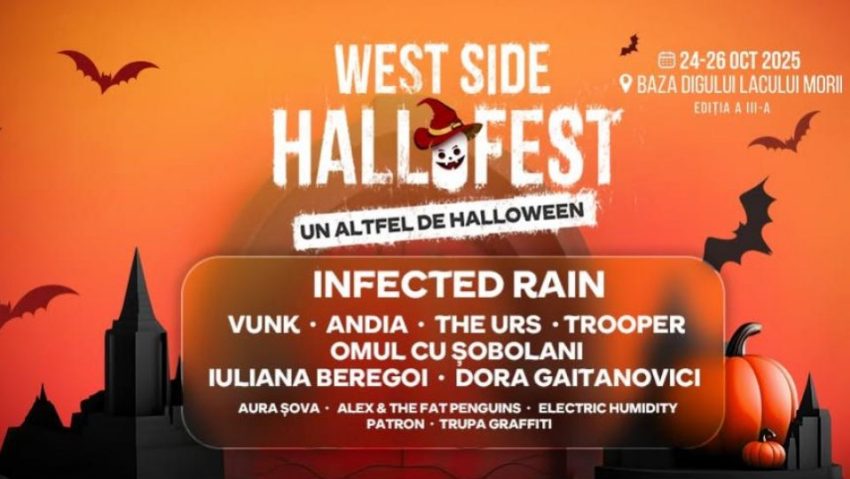 BUCUREȘTI: „West Side Hallo Fest”, între 24 și 26 octombrie, pe Insula Lacul Morii BUCUREȘTI: „West Side Hallo Fest”, între 24 și 26 octombrie, pe Insula Lacul Morii