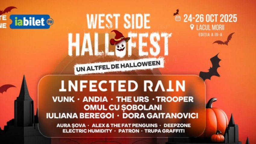 BUCUREȘTI: „West Side Hallo Fest”, între 24 și 26 octombrie, pe Insula Lacul Morii BUCUREȘTI: „West Side Hallo Fest”, între 24 și 26 octombrie, pe Insula Lacul Morii