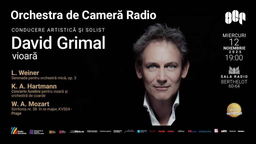 David Grimal prezintă Simfonia nr. 38 – Praga de Mozart, la Sala Radio