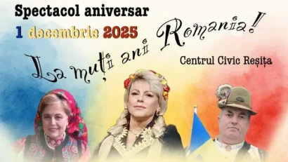 1 Decembrie, la Reșița: spectacol aniversar, paradă militară și tradiții românești