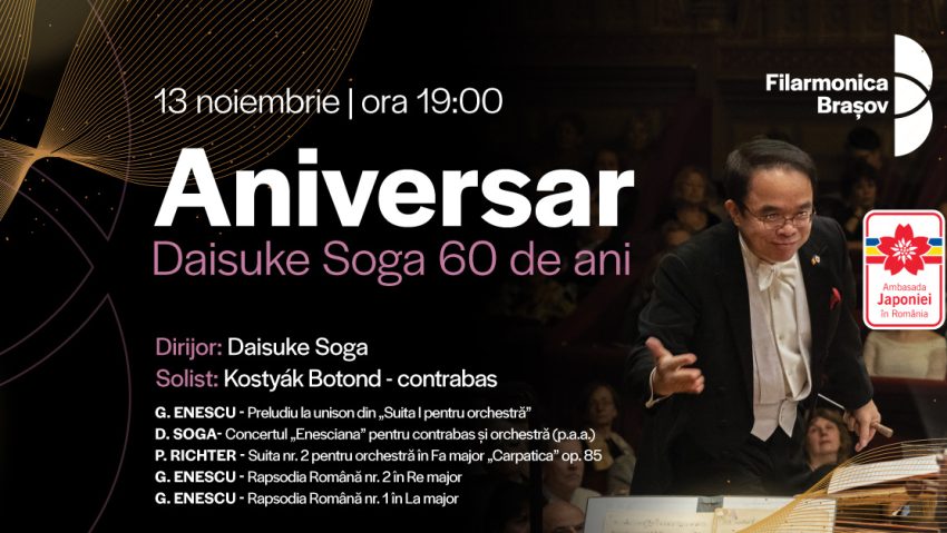 Concert aniversar Daisuke Soga, la Sala Patria din Brașov