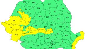 COD GALBEN de vânt puternic în 16 județe