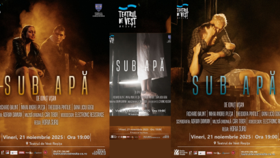 Spectacolul vedetă al Teatrului de Vest, Sub apă, vineri, pe scena reșițeană