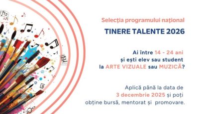 Fundația Regală Margareta lansează înscrierile pentru bursele „Tinere Talente” 2026