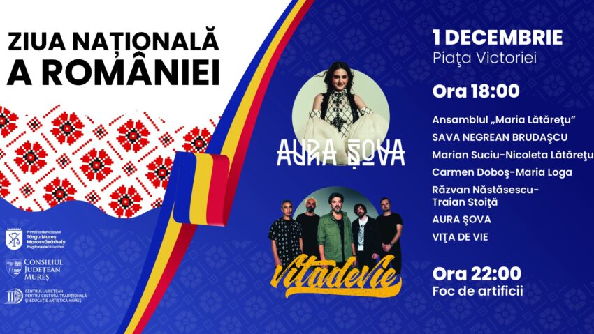 Spectacole și artificii de 1 Decembrie, la Târgu Mureș