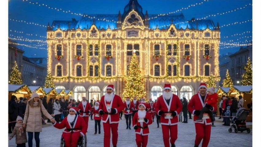 Evenimentul caritabil „Crosul lui Moș Crăciun”, organizat la Satu Mare