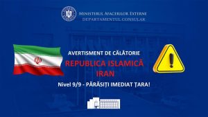 Cetăţenii români aflaţi în Iran sunt sfătuiţi să părăsească imediat această ţară