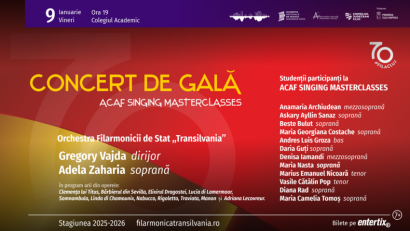 CLUJ: Concert de gală la Filarmonica de Stat ‘Transilvania’