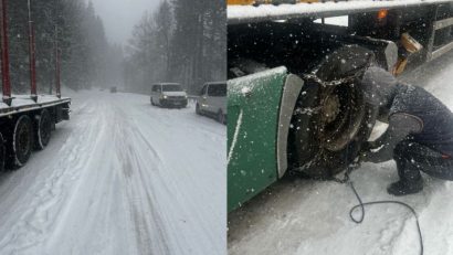 Iarnă pe șosele: Circulați prudent!