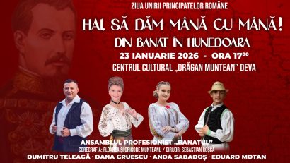 Spectacol folcloric, la Deva, de Ziua Unirii Principatelor Române