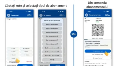 CFR Călători: rezervarea locurilor pentru abonați, direct de pe telefon