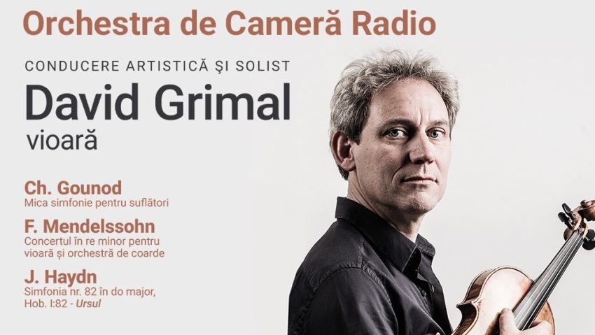 Violonistul francez David Grimal, concert special la Sala Radio